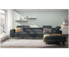 JUSTyou Alda Sofa esquinero Gris Velour