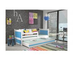 JUSTyou Lora con cama supletoria Cama Blanco Azul