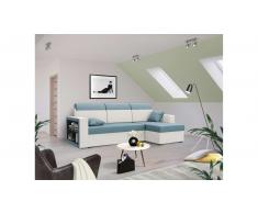 JUSTyou Emory Sofa esquinero Blanco Azul