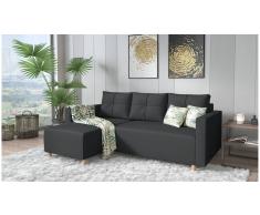 JUSTyou Livenza Sofá Antracita Cuero sintético