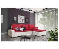 JUSTyou Claribel Sofa esquinero Blanco Rojo