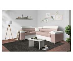 JUSTyou Tarin Sofa esquinero Blanco Rosa