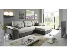 JUSTyou Kentucky Sofá esquinero Gris Plateado