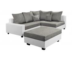 JUSTyou New Mexico Sofá esquinero Blanco Gris
