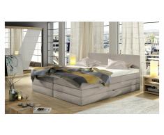 JUSTyou Emma Cama Box Spring Beige Velours 180x200