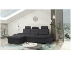 JUSTyou Carlota Sofá esquina Gris Tejido estructurado