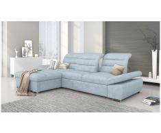 JUSTyou Helia Sofa esquinero Azul Velour