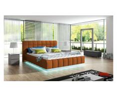 JUSTyou PRATO Cama doble Piel sintética Naranja