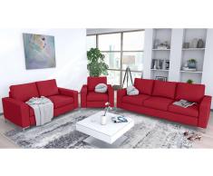 JUSTyou Helmer Conjunto de sofás Rojo Velour