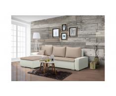 JUSTyou Edolie Sofa esquinero Blanco Marron