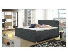 JUSTyou Velvet Cama Box Spring Antracita 180x200