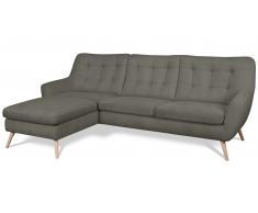 JUSTyou Genise Sofá esquinero Cuero sintético Gris