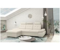 JUSTyou Carlota Sofá esquina Beige Velour