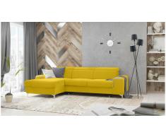 JUSTyou Lino Sofá esquina Amarillo Velour