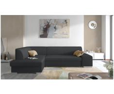 JUSTyou Piave Sofá esquinero Antracita Cuero sintético