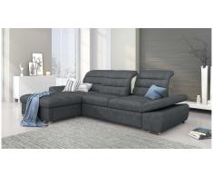 JUSTyou Helia Sofa esquinero Gris Velour
