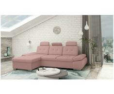 JUSTyou Carlota Sofá esquina Rosa Tejido estructurado