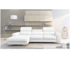 JUSTyou Adelia Sofa esquinero Blanco Cuero sintetico