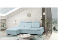 JUSTyou Carlota Sofá esquina Azul Velour