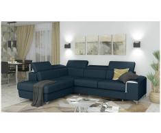 JUSTyou Caio Sofá esquina Azul Cuero sintético