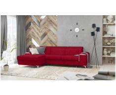 JUSTyou Lino Sofá esquina Rojo Velour