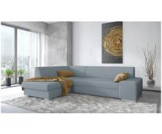 JUSTyou Panaro Sofá esquinero Azul Tejido estructurado