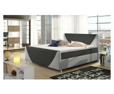 JUSTyou Velvet Cama Box Spring Gris 140x200