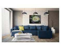 JUSTyou Felisia Sofá esquinero Cama Azul