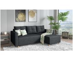 JUSTyou Livenza Sofá Gris Tejido estructurado