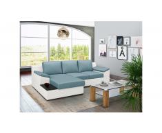 JUSTyou Radella Sofa esquinero Blanco Azul