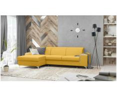 JUSTyou Lino Sofá esquina Amarillo Velour