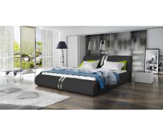 JUSTyou Callisto Cama tapizada Grafito 180x200