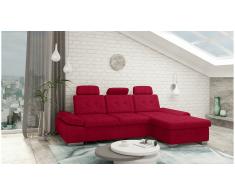 JUSTyou Carlota Sofá esquina Rojo Velour