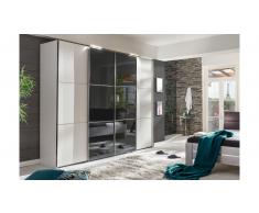 JUSTyou Telde Armario puerta deslizante Blanco Gris