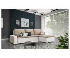 JUSTyou Claribel Sofa esquinero Blanco Marron