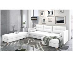 JUSTyou Kaito Sofa esquinero Blanco Cuero sintetico