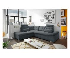 JUSTyou Arkansas Sofá esquinero Antracita