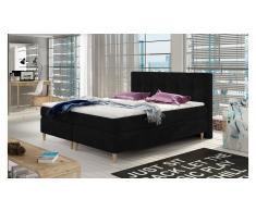 JUSTyou Eden Cama Box Spring Negro Velours 180x200