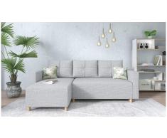 JUSTyou Lamone Sofá esquinero Gris Tejido estructurado