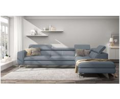 JUSTyou Alda Sofa esquinero Azul Tejido estructurado
