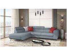 JUSTyou Corina Sofá esquina Azul Tejido estructurado