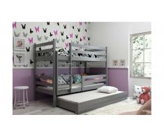 JUSTyou Kera con cama supletoria Litera Grafito