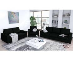 JUSTyou Helmer Conjunto de sofás Negro Velour