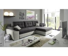 JUSTyou Kentucky Sofá esquinero Plateado Gris