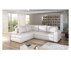 JUSTyou CAMINO Sofá esquinero Piel sintética Blanco
