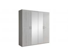 JUSTyou Louise Armario puerta abatible Roble Bianco