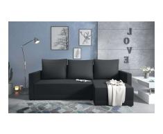 JUSTyou Kaori Sofa esquinero Antracita Cuero sintetico