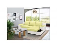 JUSTyou Radella Sofa esquinero Blanco Amarillo
