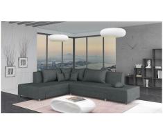 JUSTyou Livia Sofá esquina Gris Velour