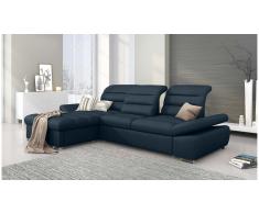 JUSTyou Helia Sofa esquinero Azul Cuero sintetico